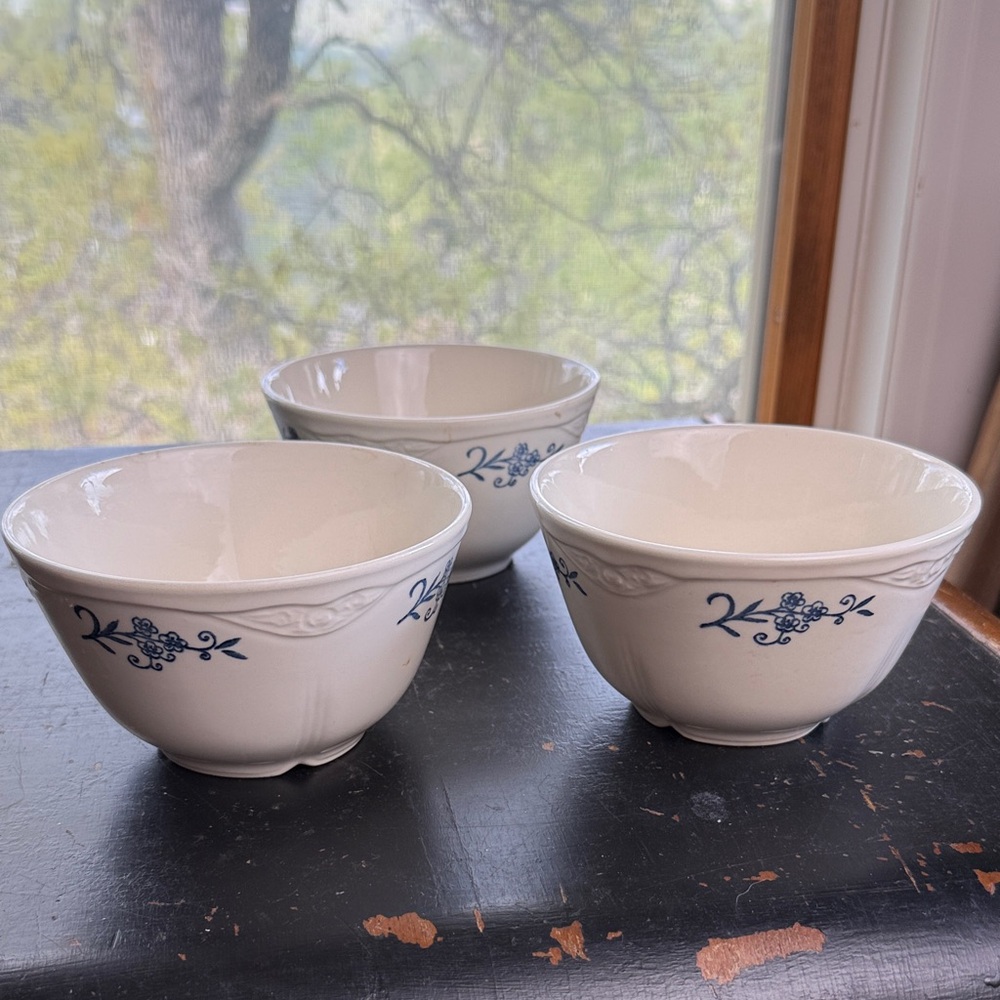 Dresden Cranberry Bowl manufactured by Homer Laughlin Vintage 3 Set